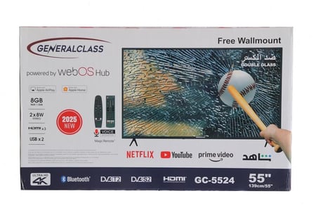 شاشة جنرال كلاس 55 بوصة ويبوس ضد الكسر GC-5524