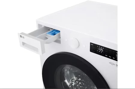 غسالة LG فتحة امامية 15كيلو أبيض مع مجفف ابيضWSN1508WHT