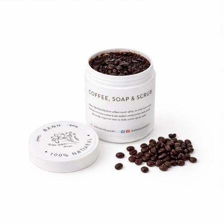 صابونية ومقشر الكافيين للجسم