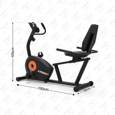 دراجة تمارين ثابتة مغناطيسية مع مقعد ومسند خلفي Recumbent bike