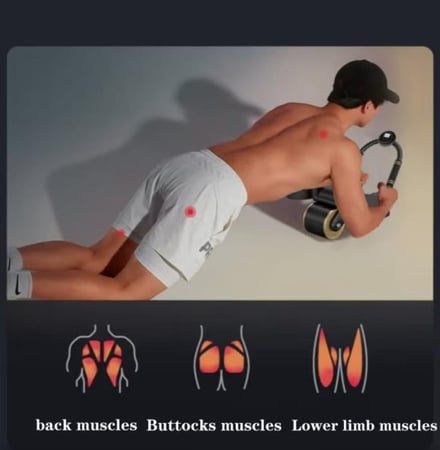جهاز تمارين البطن مع مسند تثبيت لليد والمؤقت للرجال والنساء Ab Abdominal Exercise Roller Wheel