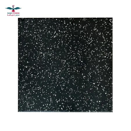 بلاط مطاطي اسود مع ابيض نوع فاخر