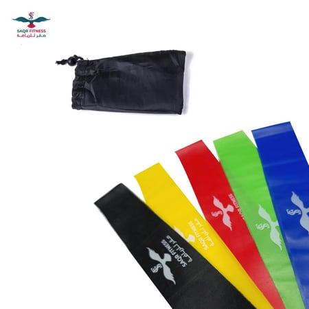مجموعة احزمة مقاومة للتمرين-5 اشرطة مقاومة مطاطية لتمارين وتسخين العضلات Loop resistance band
