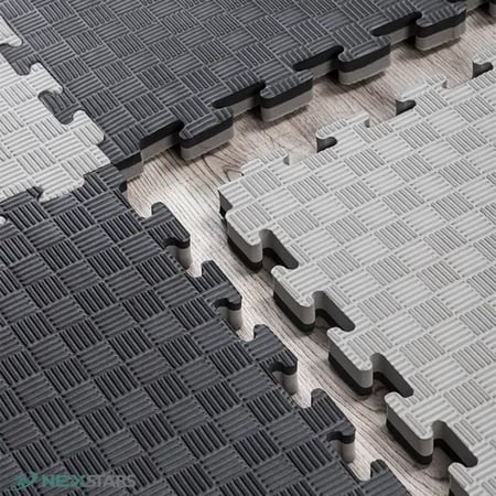 فرشة ارضيات تمارين الرياضية اسود ورمادي Gym floor mat black & gray