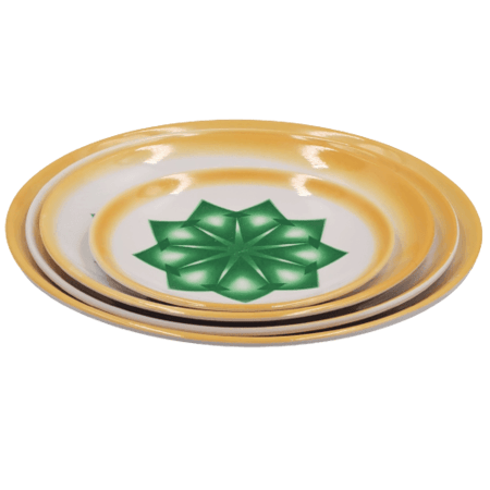 صحن ميلامين غضار اخضر