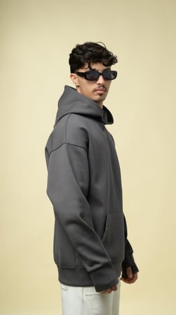 هودي ساده من إكسوبلانت بلون رمادي داكن