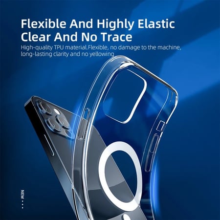 كفر حماية ابل ايفون 12 شفاف يدعم الشحن اللاسلكي