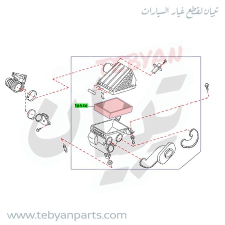 فلتر هواء المكينة نافارا ديزل 2008 إلى 2015 اصلي