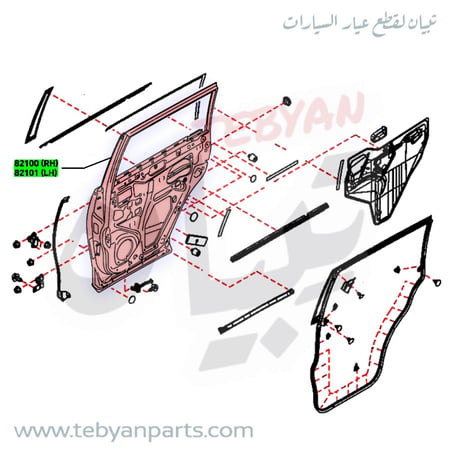 باب خلفي باترول 2010 الى 2024 نيسان اصلي