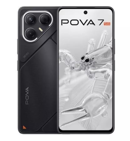 تكنو بوفا 7 ذاكرة 256 جيجا 8 رام اسود 5G