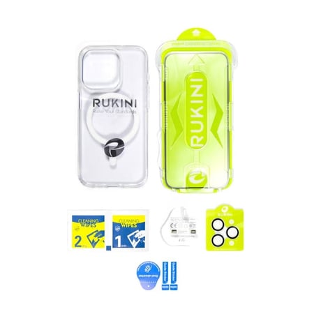 بكج حماية ايفون 15 6 في 1 + فيش جداري PD من روكيني