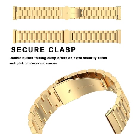 سوار ساعة ذكية معدني ذهبي مقاس 22 مم