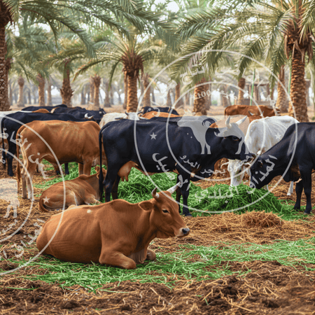 مراعي الأبقار الطبيعية لإنتاج سمن القاضي البلدي في نجران