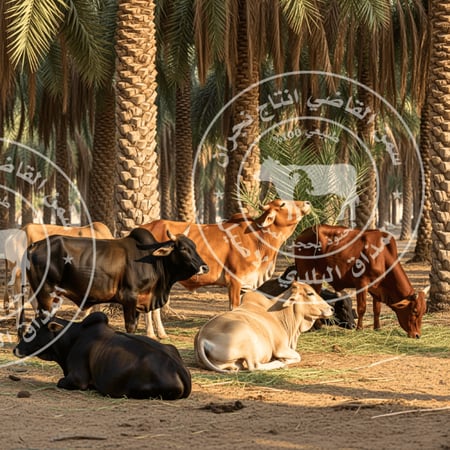 أبقار بلدية في مزارع نجران مصدر سمن القاضي