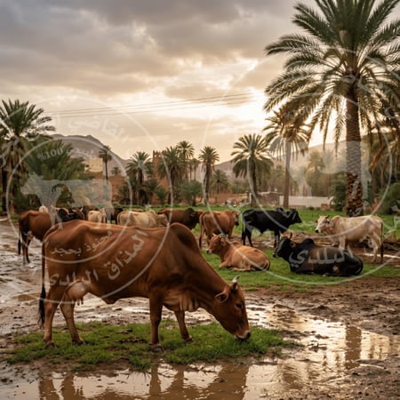 أبقار المزارع الطبيعية في نجران مصدر سمن القاضي البلدي-متجر القاضي