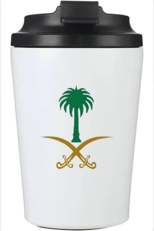 كوب شعار السعوديه سيفين ونخله