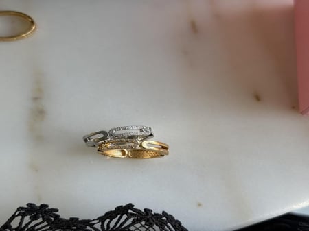 خاتم ميسكا مطلي ذهب