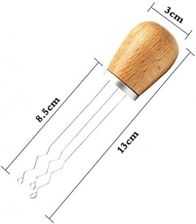 مفكك تكتلات مقبض خشبي فاتح