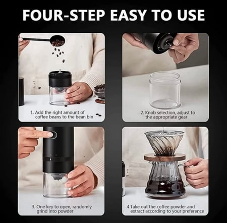 طاحونة كهربائية متنقلة بشاحن ابيض