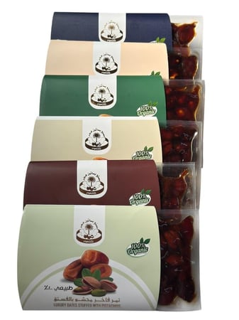 بكج التمور الفاخرة المحشية بـ 6 أنواع