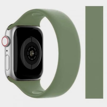 باند ساعة ابل ربل مطاطي متصل  - مقاس الساعة 38-40 - مقاس الباند  S  - طول الباند : 13.5 سم - يد نحيفة