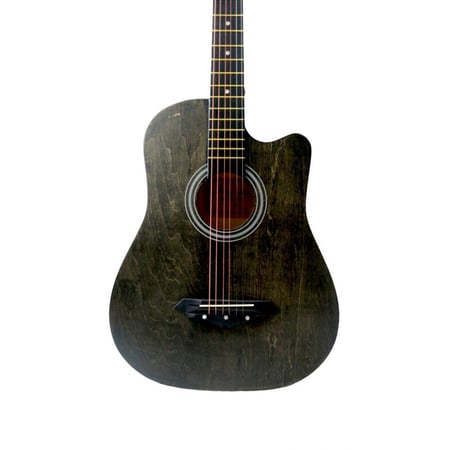 جيتار اكوستك جيتار لون زيتي جيتار تعليمي جيتار اخضر متجر مقام الصبا