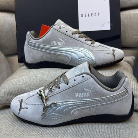  حذاء بوما سبيد كات رمادي فضي