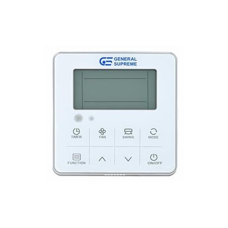 مكيف جنرال سوبريم دكت مخفي 1.5 طن (17400 BTU) حار/بارد، فاز 1، صوت هادئ، كفاءة عالية، انفيرتر R410a GSDU18X