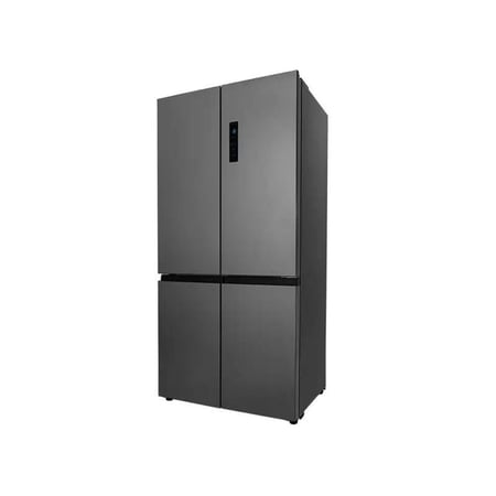 ثلاجة بابين دولابي 20.3 قدم (575 لتر) استيل لامع، 4 أبواب، انفيرتر، شاشة لمس، LED، تبريد هواء متعدد GSX204SXI