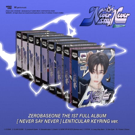 ZEROBASEONE - [NEVER SAY NEVER] 1st Full Album LENTICULAR KEYRING RANDOM Version