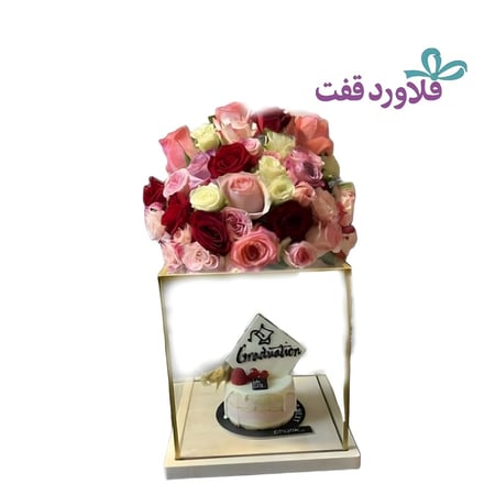 بوكس زجاج وكيك تشنك ورد