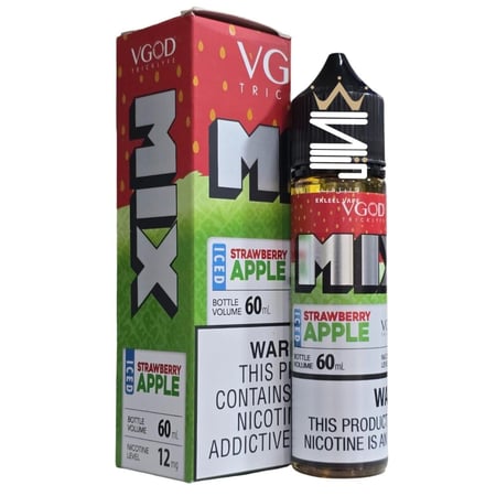 نكهة فراولة تفاح بارد مكس من شركة فيجود 60مل - VGOD STRAWBERRY APPLE ICED MIX 60ml