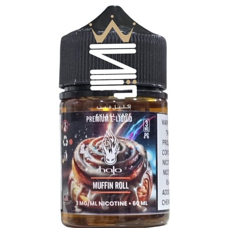 halo muffin roll 60ml 3mg vape juice