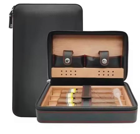 leather cigar case premium travel holder for men