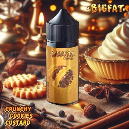 نكهة كرانشي كوكيز كاسترد من شركة بيق فات 100مل