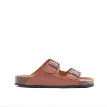 نعال كاجول جلد بحزام رجالي - جملي