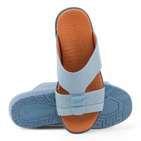 حذاء خليجي من باتونيا - سماوي