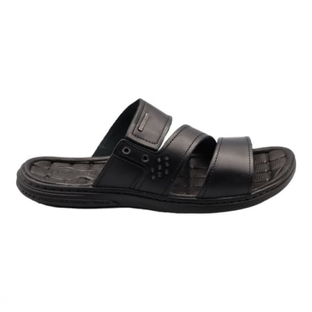 حذاء كاجوال بنعل مريح سادة مخرم رجالي - أسود