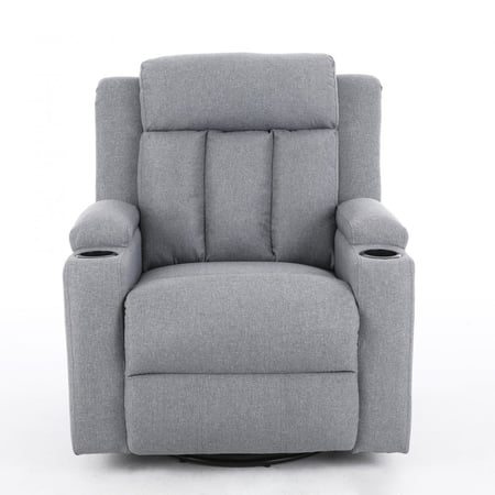 كرسي إسترخاء هزاز ودوار 360 درجة - رمادي