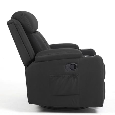 كرسي إسترخاء هزاز ودوار 360 درجة - أسود