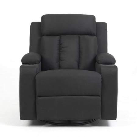 كرسي إسترخاء هزاز ودوار 360 درجة - أسود