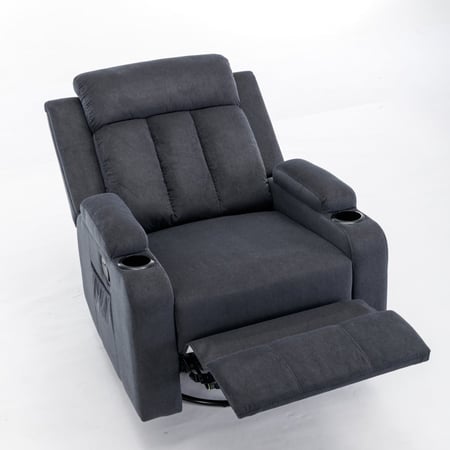 كرسي إسترخاء هزاز ودوار  - رمادي غامق