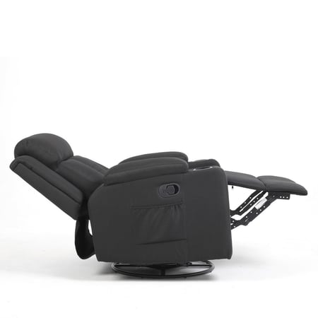 كرسي إسترخاء هزاز ودوار 360 درجة - أسود