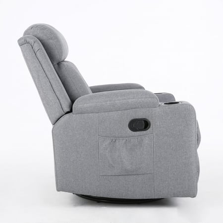 كرسي إسترخاء هزاز ودوار 360 درجة - رمادي