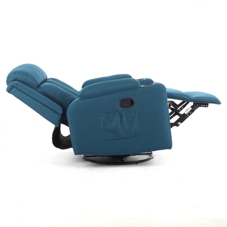 كرسي إسترخاء هزاز ودوار 360 درجة - أزرق