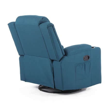 كرسي إسترخاء هزاز ودوار 360 درجة - أزرق