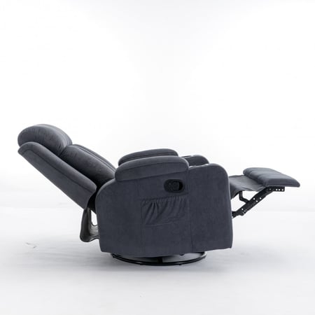 كرسي إسترخاء هزاز ودوار  - رمادي غامق