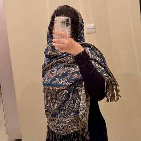 شال كشميري فاخر خيوط الذهب