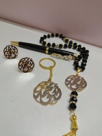 طقم رجالي مطلي بالفضه ممزوج بالذهب