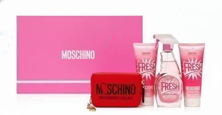 مجموعة موسكينو بينك فريش كوتير او دي بارفات عطر 100ملي  حقيبة يد